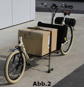 Lastenfahrrad mit Transport Plattform